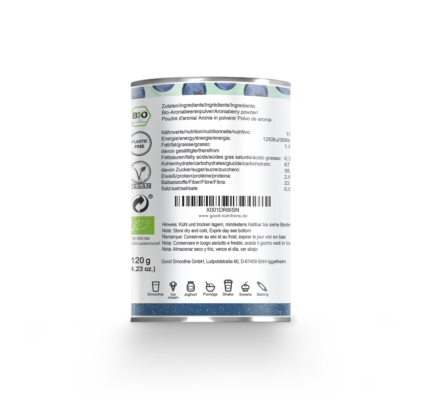 Aroniabeerpulver Bio gefriergetrocknet
