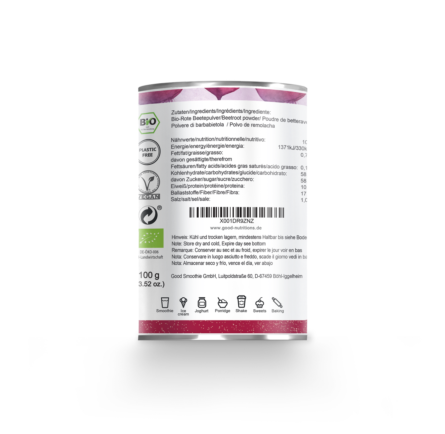 Rote Beetepulver Bio gefriergetrocknet