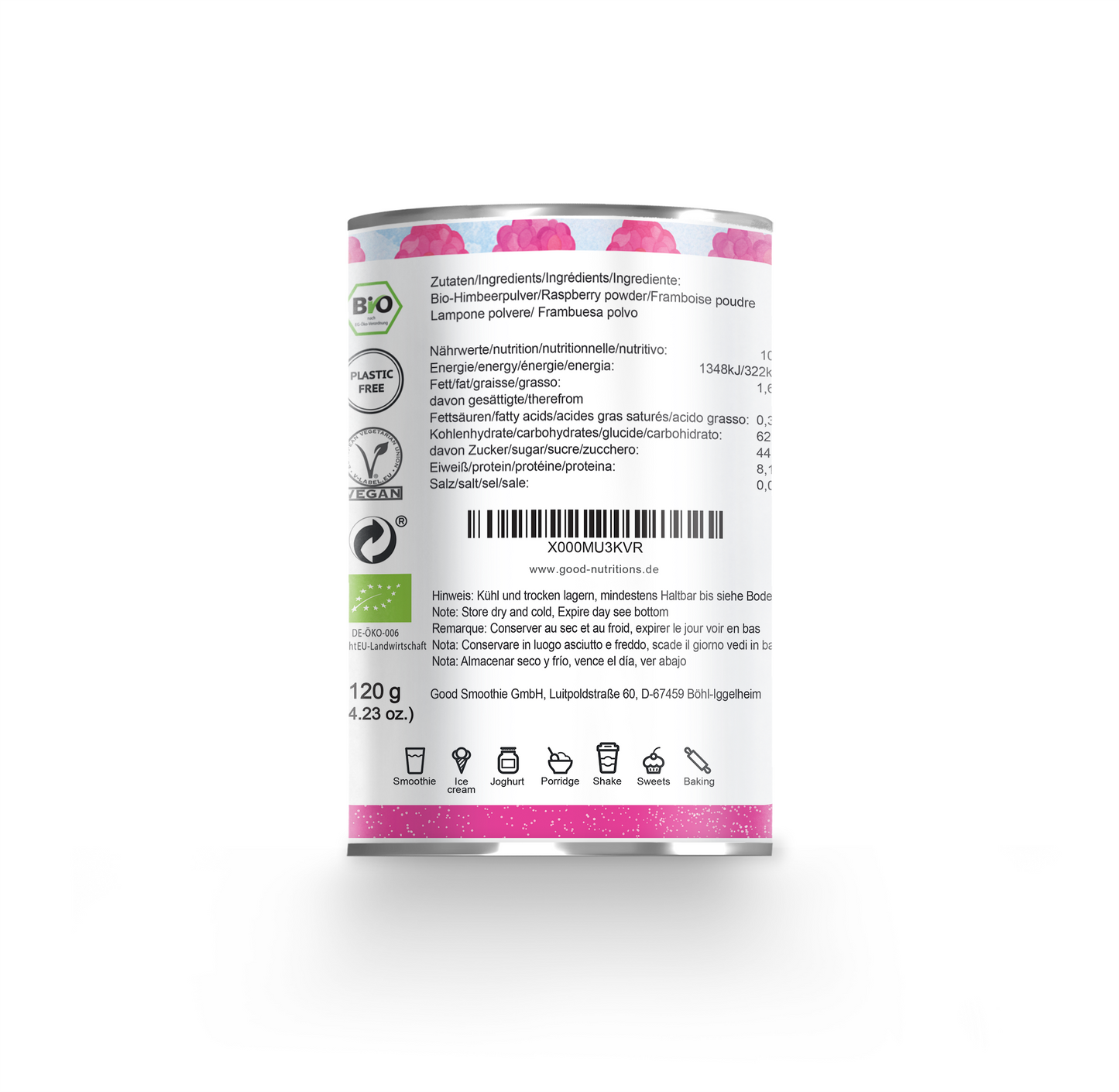 Himbeerpulver Bio gefriergetrocknet